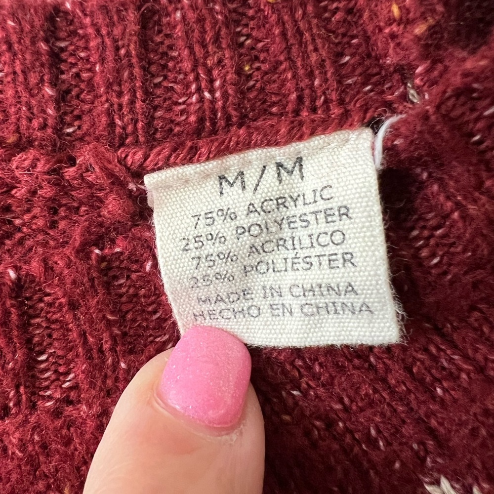 Red Patterned Sweater - Picture 2 of 6